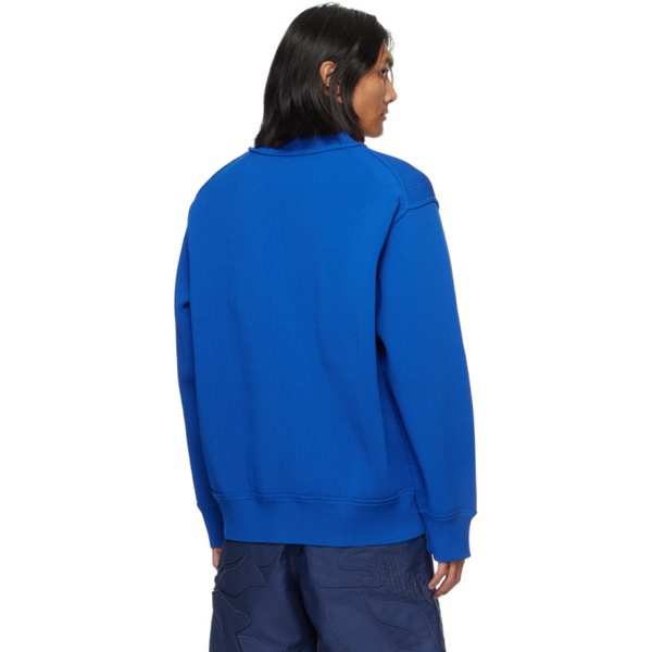  사카이 Sacai Blue Pinched Seam Sweater 241445M201007