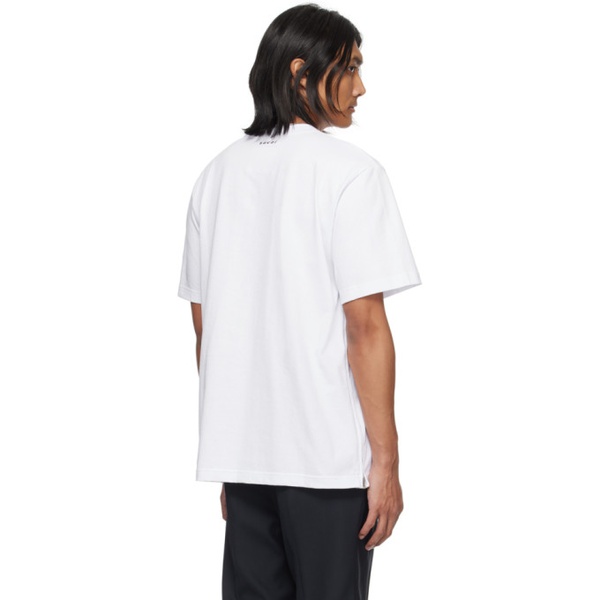  사카이 Sacai White Zip T-Shirt 241445M213045
