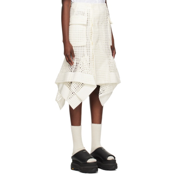  사카이 Sacai 오프화이트 Off-White Handkerchief Midi Skirt 241445F092012