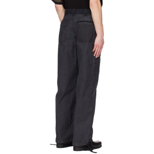 사카이 Sacai Black Belted Trousers 231445M191012