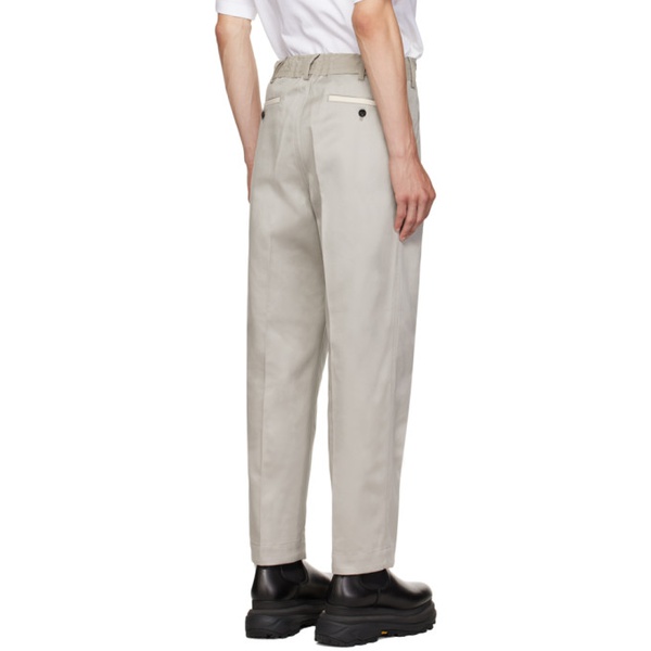  사카이 Sacai Gray Drawstring Trousers 232445M191012