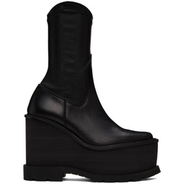 사카이 Sacai Black Cowboy Wedge Boots 232445F113003