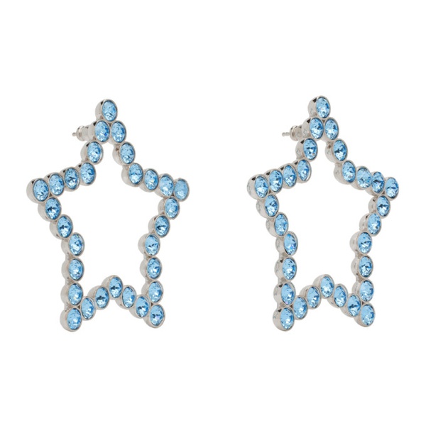  사프사푸 Safsafu Silver & Blue Star Earrings 232413F022019