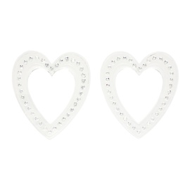 사프사푸 Safsafu Transparent Big Heart Earrings 232413F022002