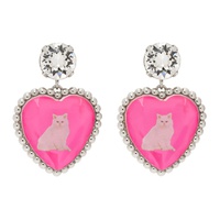 사프사푸 Safsafu Silver & Pink Bff Earrings 231413F022004