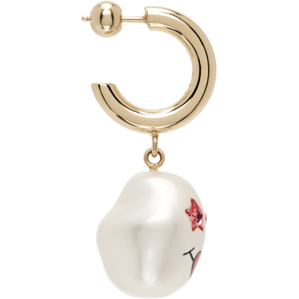  사프사푸 Safsafu Gold Star Cotton Candy Single Earring 231413F022015