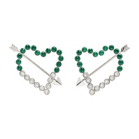 사프사푸 Safsafu Silver & Green Cupido Earrings 232413F022005