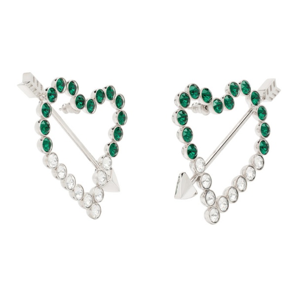  사프사푸 Safsafu Silver & Green Cupido Earrings 232413F022005