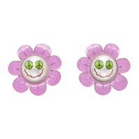 사프사푸 Safsafu Pink Space Daisy Earrings 222413F022061