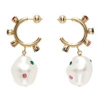 사프사푸 Safsafu Gold Pearl Jelly Heart Earrings 231413F022020