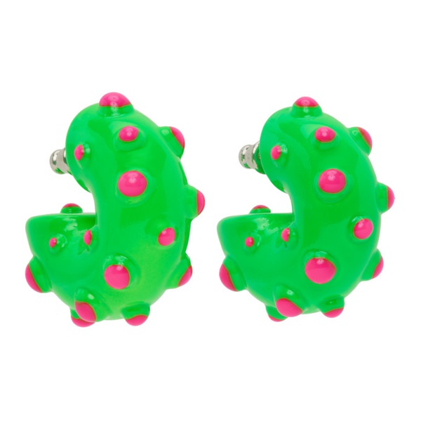  사프사푸 Safsafu Green Neon Rave Earrings 222413F009000