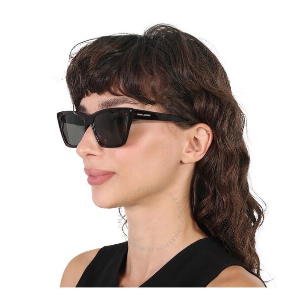 생로랑 생로랑 Saint Laurent Grey Cat Eye Ladies Sunglasses SL 276 MICA 033 55