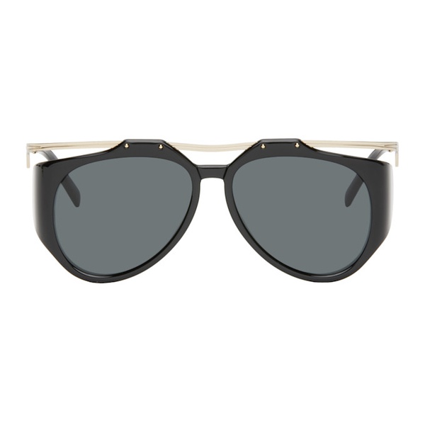 생로랑 생로랑 Saint Laurent Black & Gold SL M137 AMELIA Sunglasses 242418F005051
