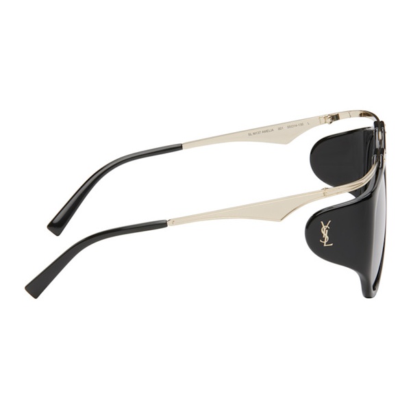 생로랑 생로랑 Saint Laurent Black & Gold SL M137 AMELIA Sunglasses 242418F005051