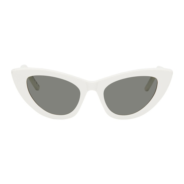 생로랑 생로랑 Saint Laurent White SL 213 LILY Sunglasses 242418F005067