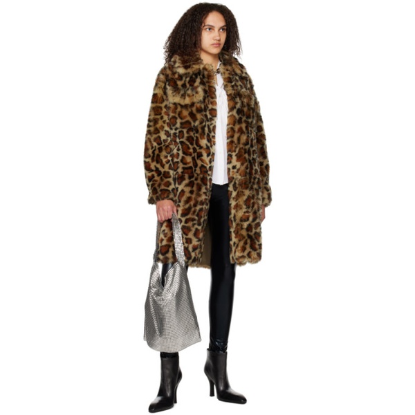 살로몬 이브 사로몬 메테오 이브 살로몬 Yves 살로몬 Salomon - Meteo Brown Leopard Reversible Fur Coat 222516F027017