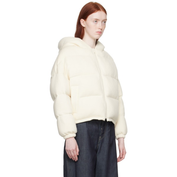 살로몬 이브 살로몬 Yves 살로몬 Salomon 오프화이트 Off-White Hooded Down Jacket 232594F061036