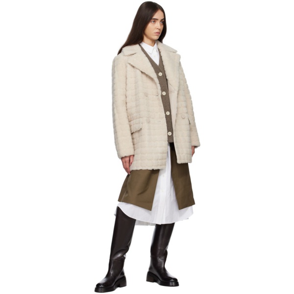 살로몬 이브 살로몬 Yves 살로몬 Salomon 오프화이트 Off-White Check Coat 222594F027019