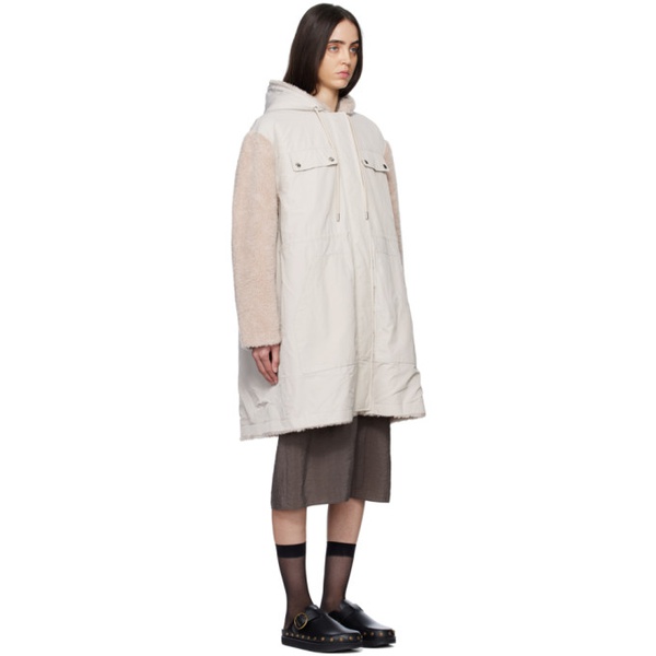 살로몬 이브 사로몬 메테오 이브 살로몬 Yves 살로몬 Salomon - Meteo Beige Paneled Reversible Coat 222516F027012