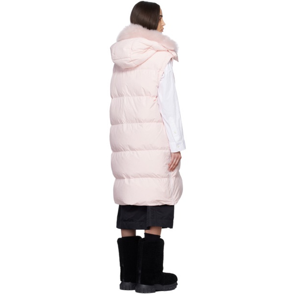 살로몬 이브 살로몬 Yves 살로몬 Salomon Pink Quilted Shearling Down Vest 222594F061009