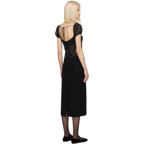  샌디 리앙 Sandy Liang Black Venus Maxi Dress 241677F055000