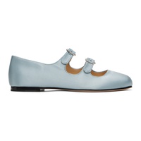 샌디 리앙 Sandy Liang SSENSE Exclusive Blue MJ Double Strap Ballerina Flats 242677F118013