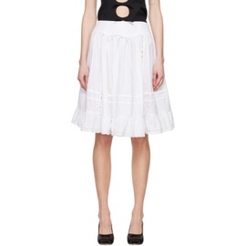 샌디 리앙 Sandy Liang White Calico Midi Skirt 241677F092010