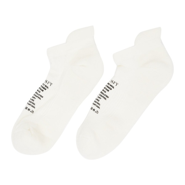  Satisfy Two-Pack Black & White Merino Low Socks 242733M220000