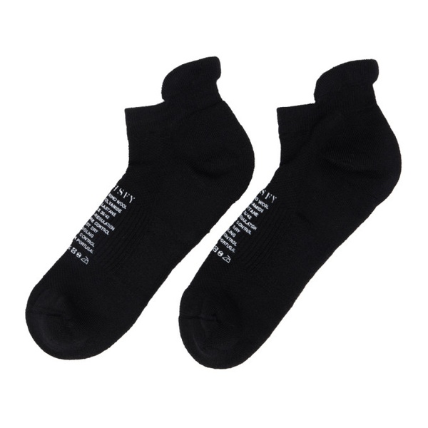  Satisfy Two-Pack Black & White Merino Low Socks 242733M220000