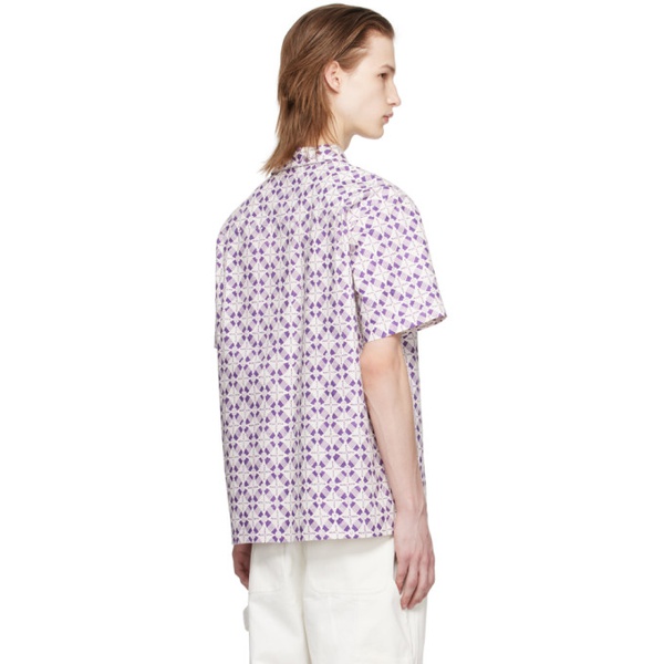  세러데이 뉴욕시티 Saturdays NYC White & Purple Bruce Shirt 241899M192015