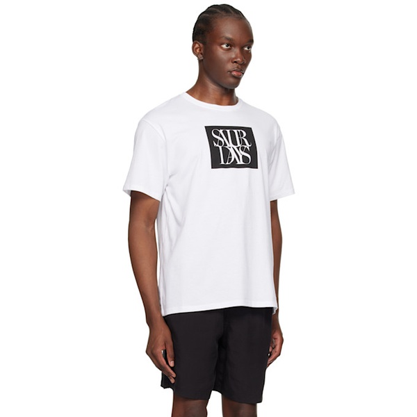  세러데이 뉴욕시티 Saturdays NYC White Miller Block Standard T-Shirt 242899M213010