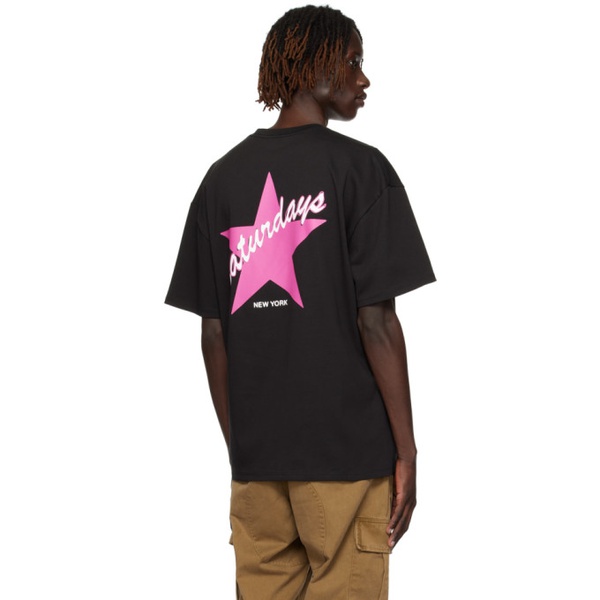  세러데이 뉴욕시티 Saturdays NYC Black Saturdays Star T-Shirt 232899M213007