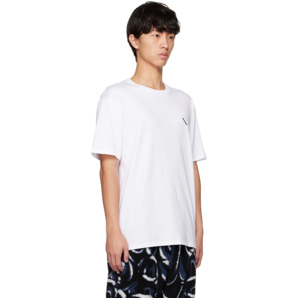  세러데이 뉴욕시티 Saturdays NYC White Slash T-Shirt 231899M213021