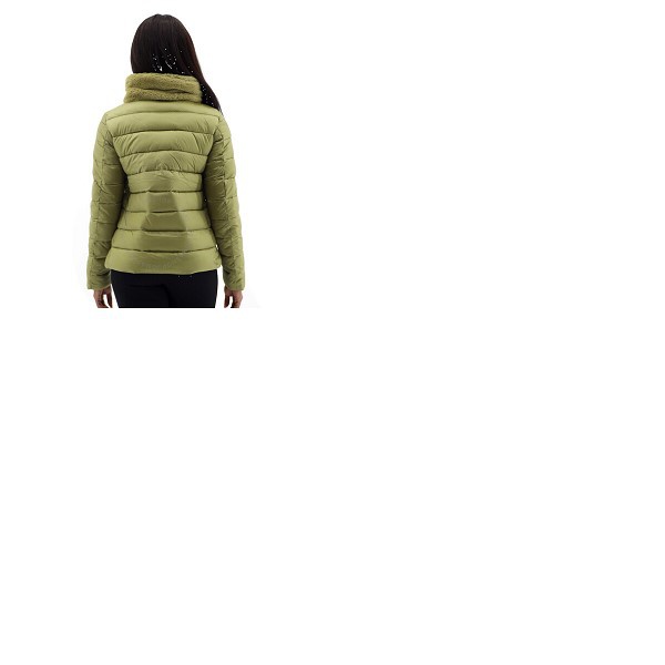  Save The Duck Willow Green Mei Faux Fur Collar Jacket D30281W-IRIS13-50025