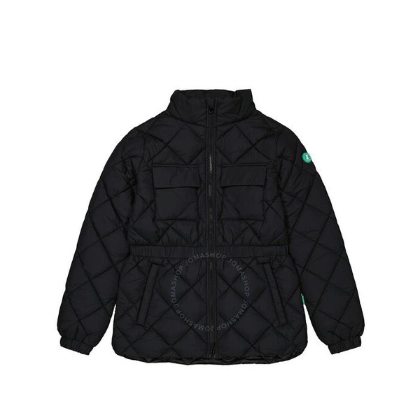  Save The Duck Ladies Black Eris Quilted Jacket D40633W-RECY15-10000