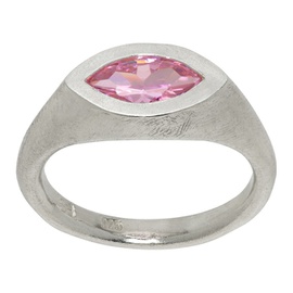 Seb Brown Silver & Pink UFO Ring 241595F011010