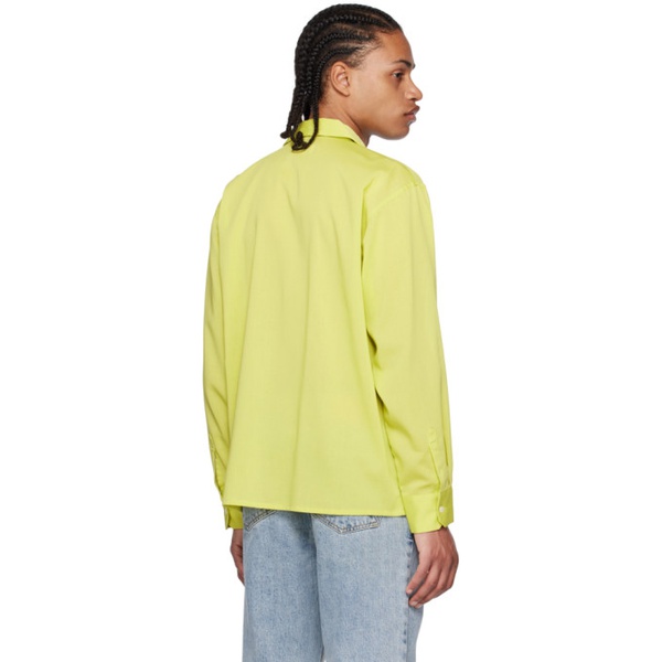  세컨드 레이어 Second/Layer Yellow Topstitched Shirt 231902M192006