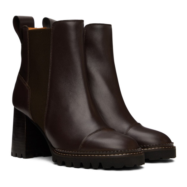  See by Chloe Brown Mallory Chelsea Boots 232373F113024