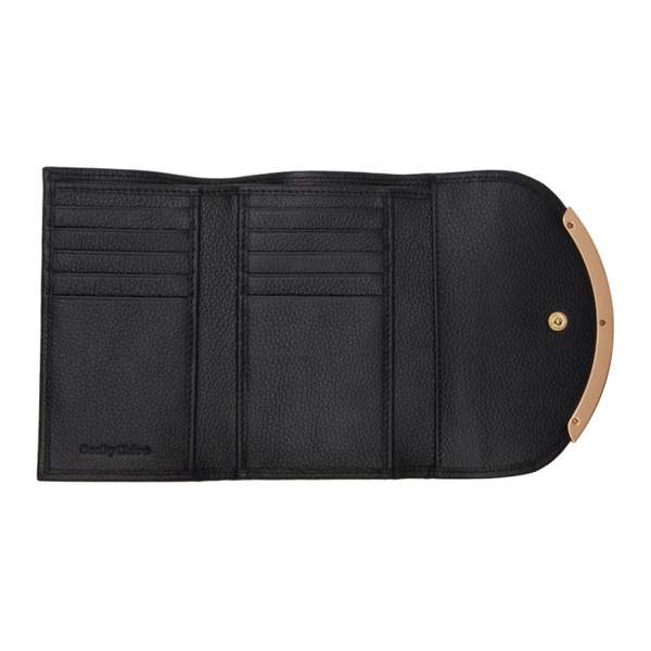  See by Chloe Black Lizzie Compact Wallet 241373F040004
