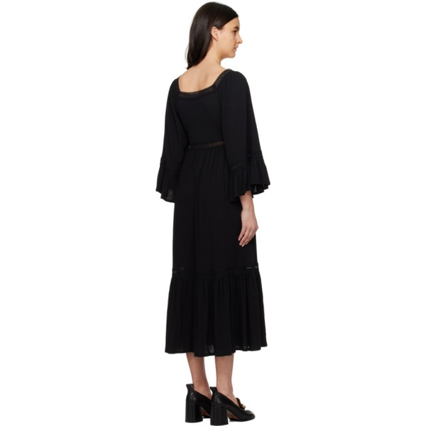  See by Chloe Black Tiered Maxi Dress 231373F055000