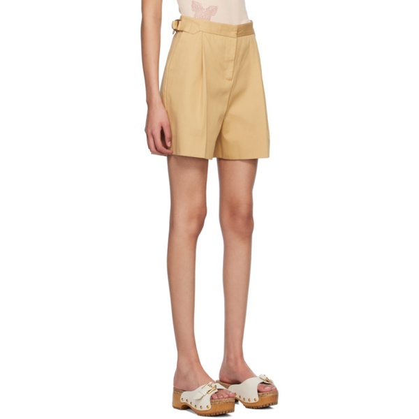  See by Chloe Beige Pleated Shorts 231373F088003