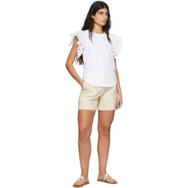  See by Chloe Beige Tailored Shorts 221373F088003