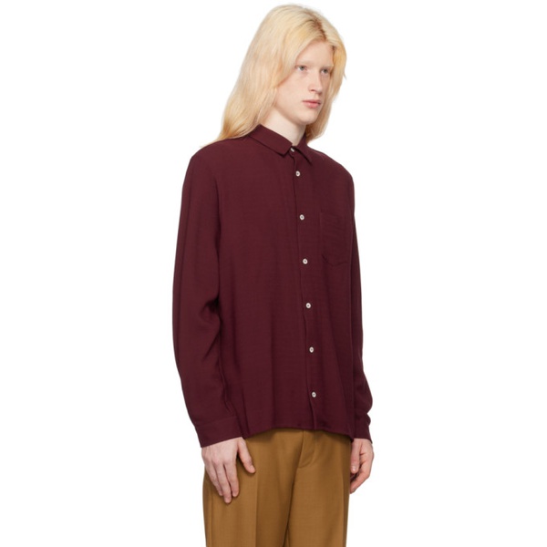  Sefr Burgundy Hampus Shirt 241491M192005