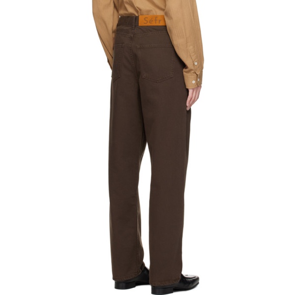  Sefr Brown Wide Cut Jeans 241491M186002