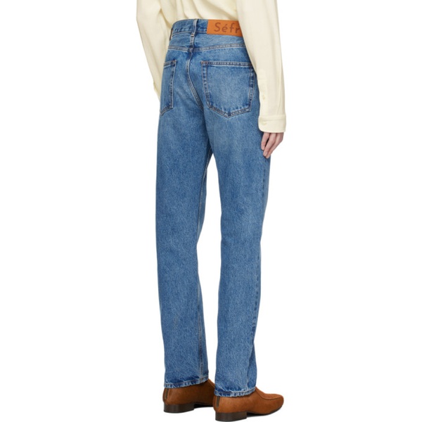  Sefr Blue Straight Cut Jeans 241491M186004