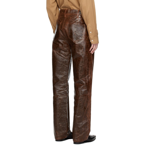  Sefr Brown Otis Trousers 241491M191006