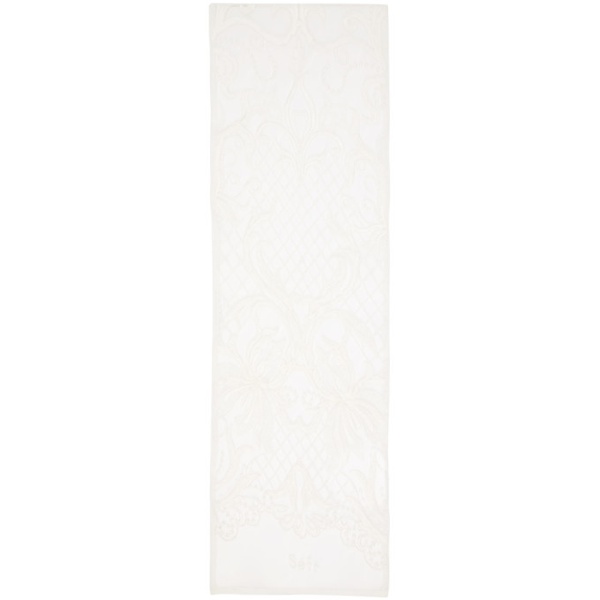  Sefr White Embroidered Scarf 231491M150001
