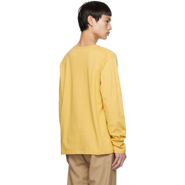  Sefr Yellow Uneven Long Sleeve T-Shirt 232491M213000