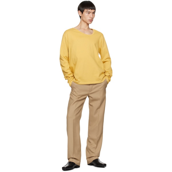  Sefr Yellow Uneven Long Sleeve T-Shirt 232491M213000