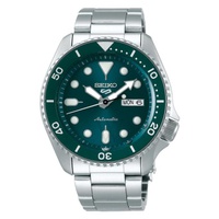 MEN'S Seiko 5 Stainless Steel Green Dial Watch SRPD61
